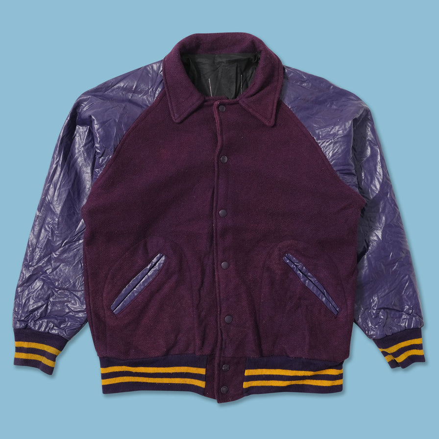 Vintage Wool Leather Varsity Jacket Medium 