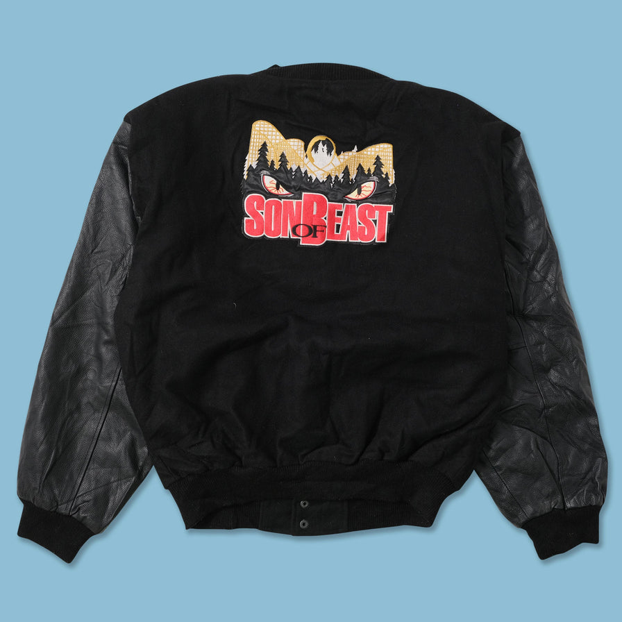 Vintage Son of Beast Wool Leather Varsity Jacket Medium 