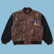 Vintage Wool Leather Varsity Jacket Medium 