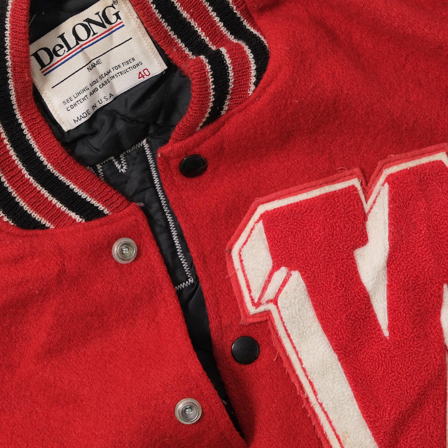 Vintage Wool Leather Varsity Jacket Small 