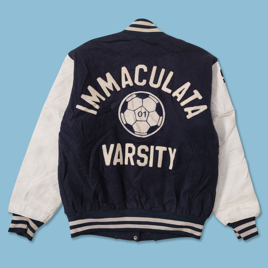Vintage Wool Leather Varsity Jacket Large 