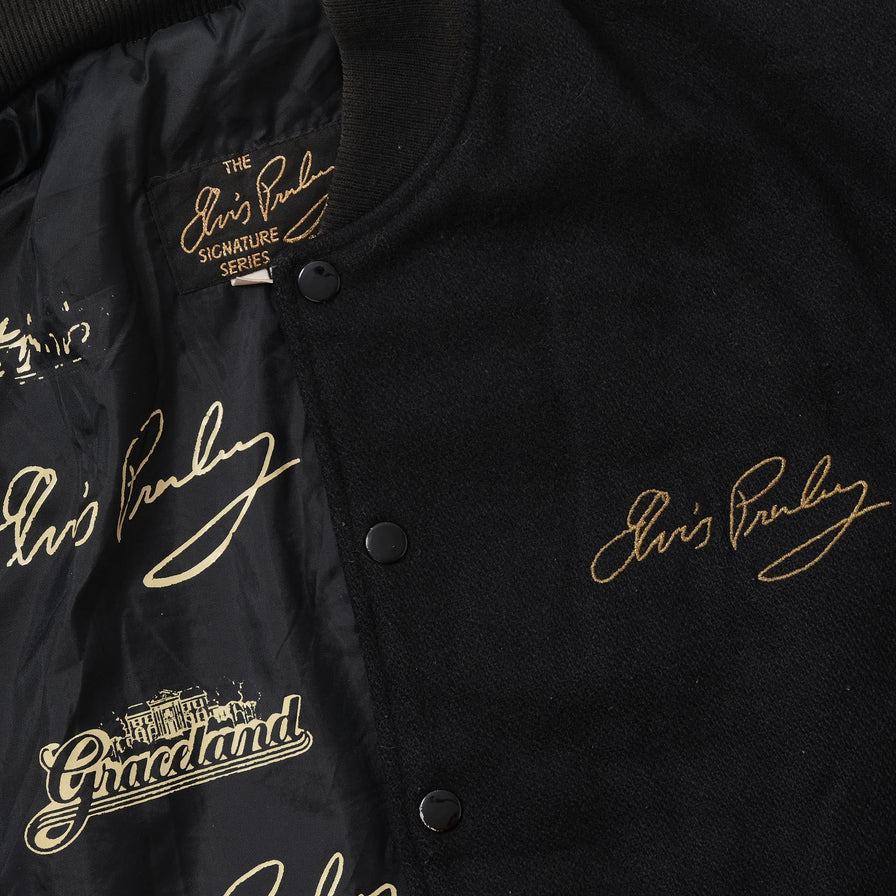 Vintage Elvis Presley Wool Leather Jacket Large 