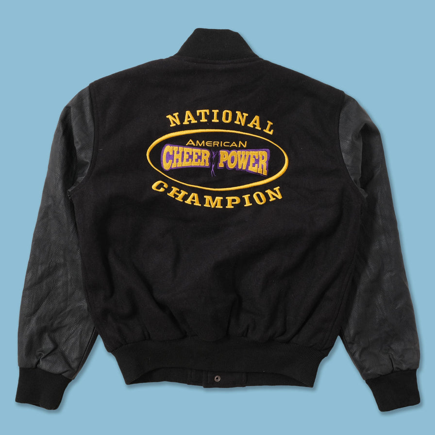 Women's Wool Faux Leather Varsity Jacket Small 