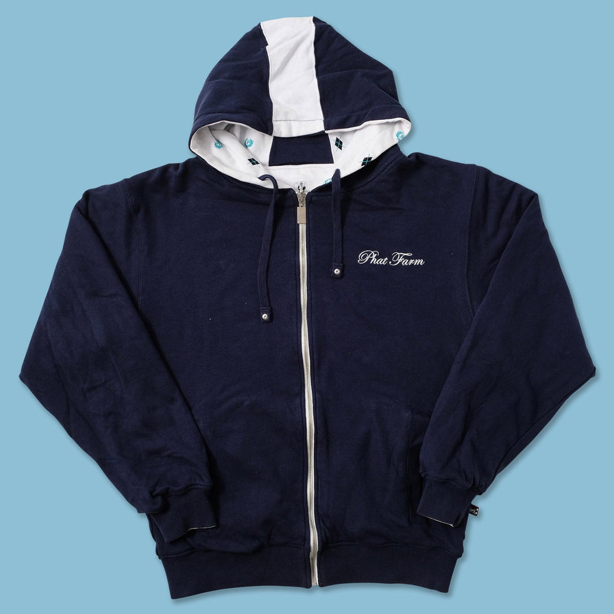 Y2K Phat Farm Reversible Zip Hoody Medium 