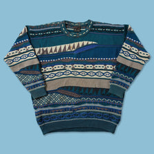 Vintage Coogi Style Knit Sweater Large 