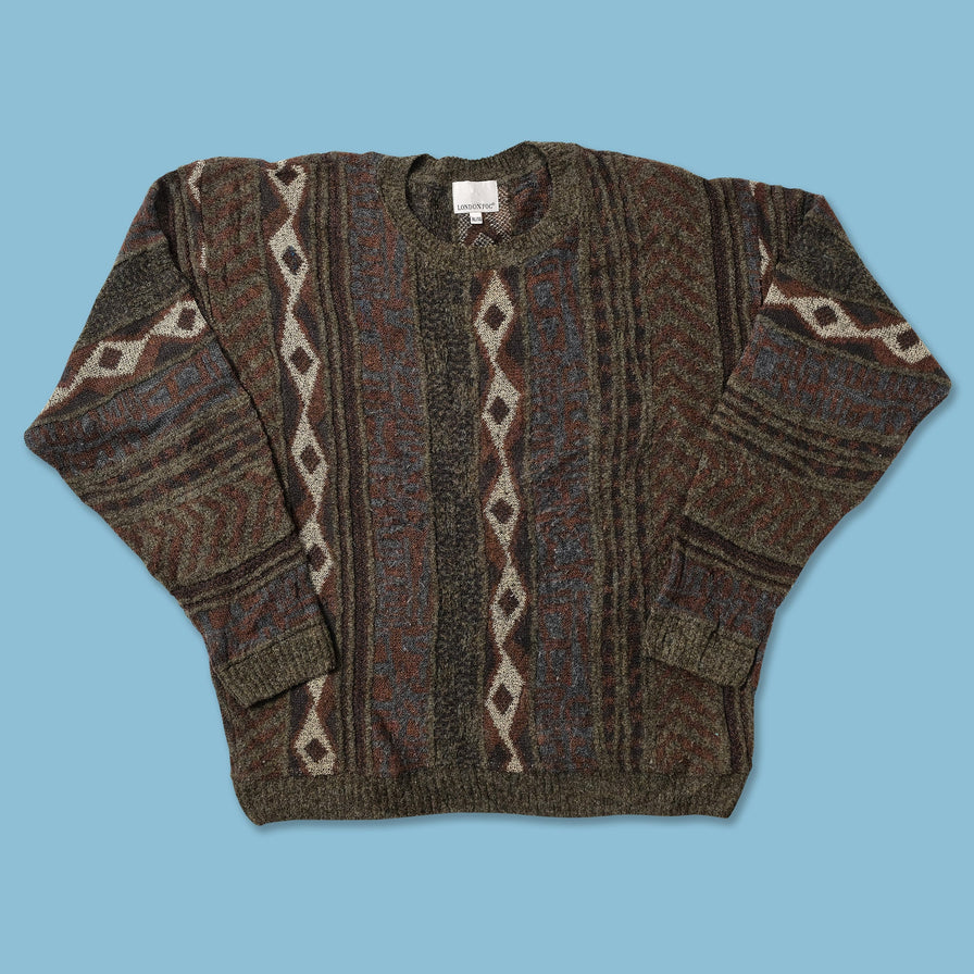 Vintage Coogi Style Knit Sweater XLarge 