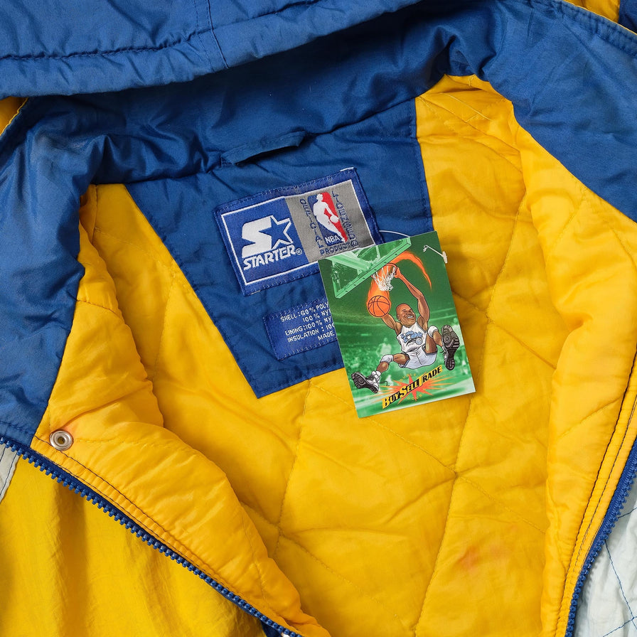 Vintage Starter Golden State Warriors Padded Jacket Large 