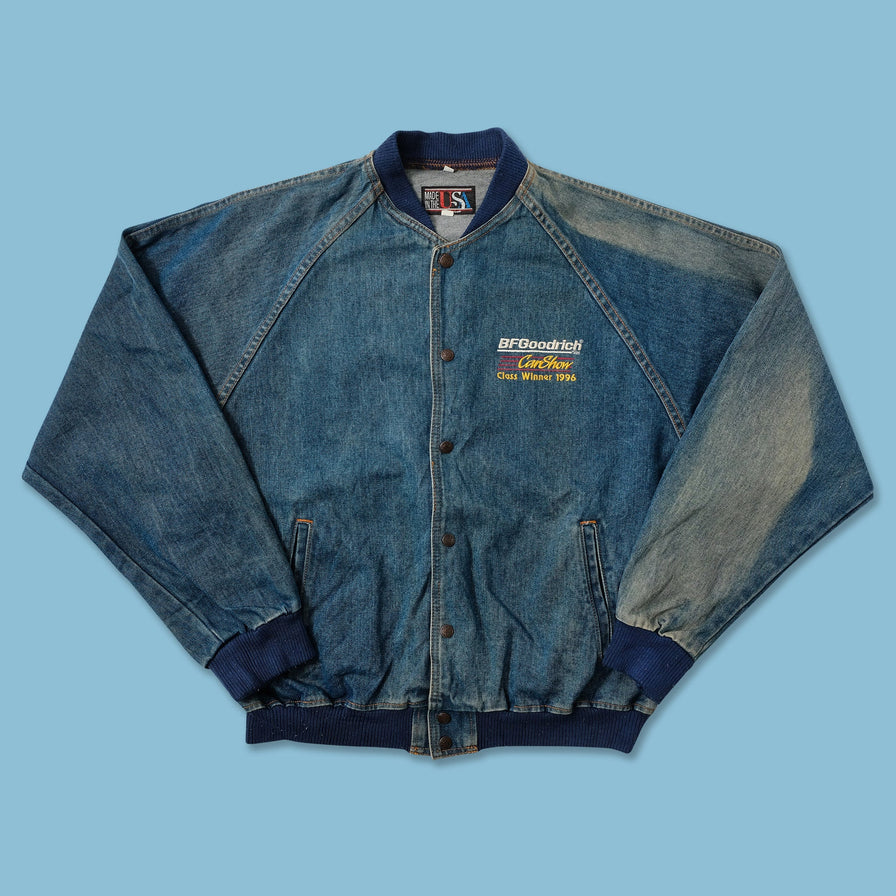 1996 Denim Varsity Jacket XXL 