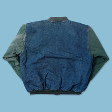 Vintage Denim Varsity Jacket XLarge 