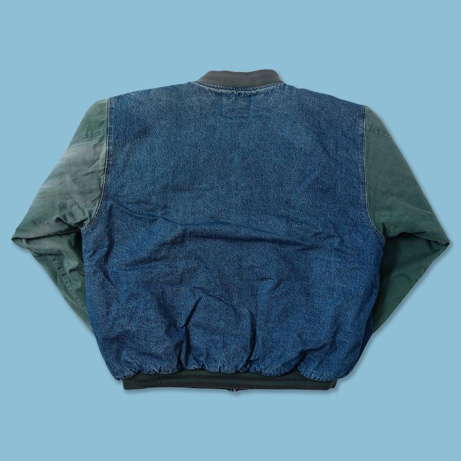 Vintage Denim Varsity Jacket XLarge 