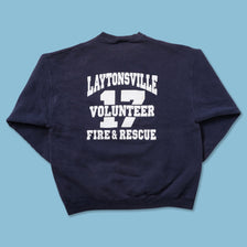 Vintage Laytonsville Fire Dept. Sweater Large 