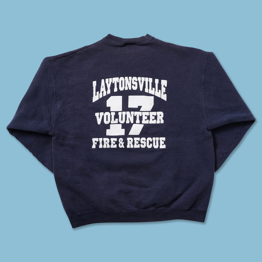 Vintage Laytonsville Fire Dept. Sweater Large 