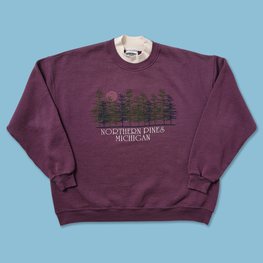 Vintage Northern Pines Michigan Sweater Large 