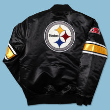 Pittsburgh Steelers Satin Bomber Jacket Medium - Double Double Vintage