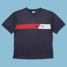 Vintage Puma V-Neck T-Shirt Large 