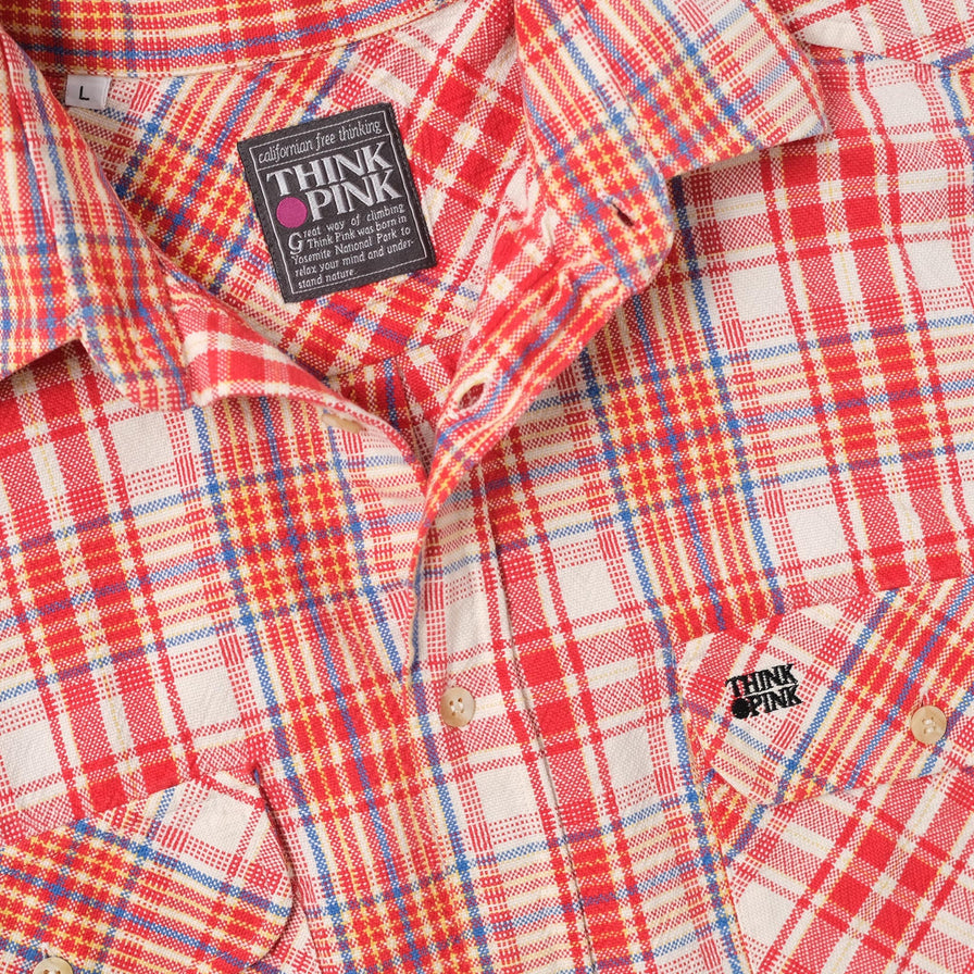 Vintage Think Pink Cotton Shirt Large 