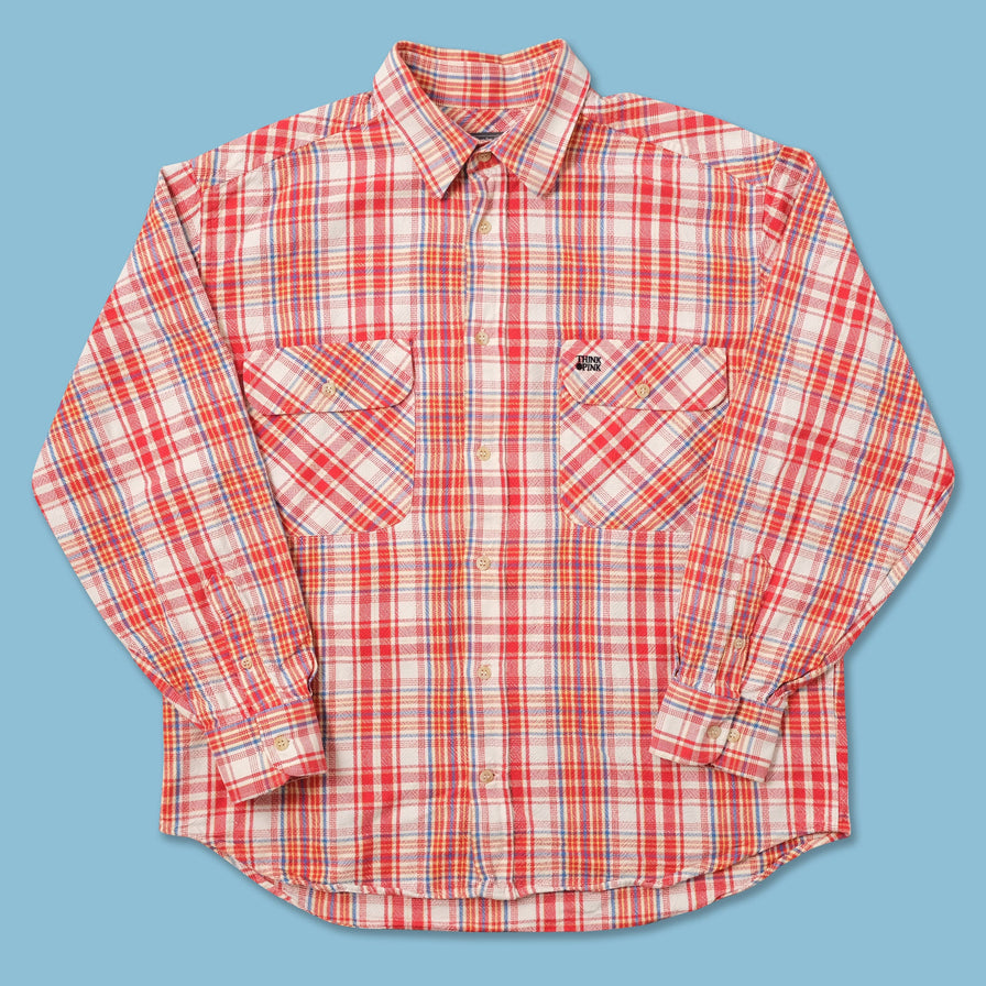 Vintage Think Pink Cotton Shirt Large 