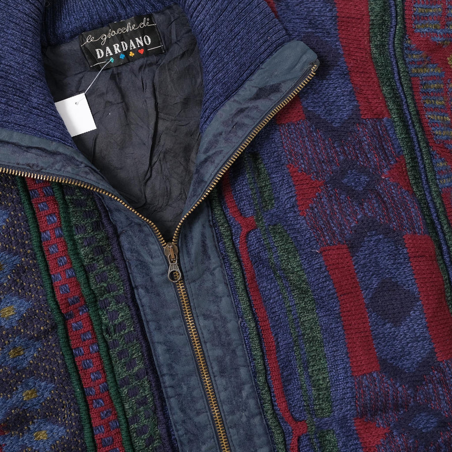 Vintage Coogi Style Knit Jacket Large 