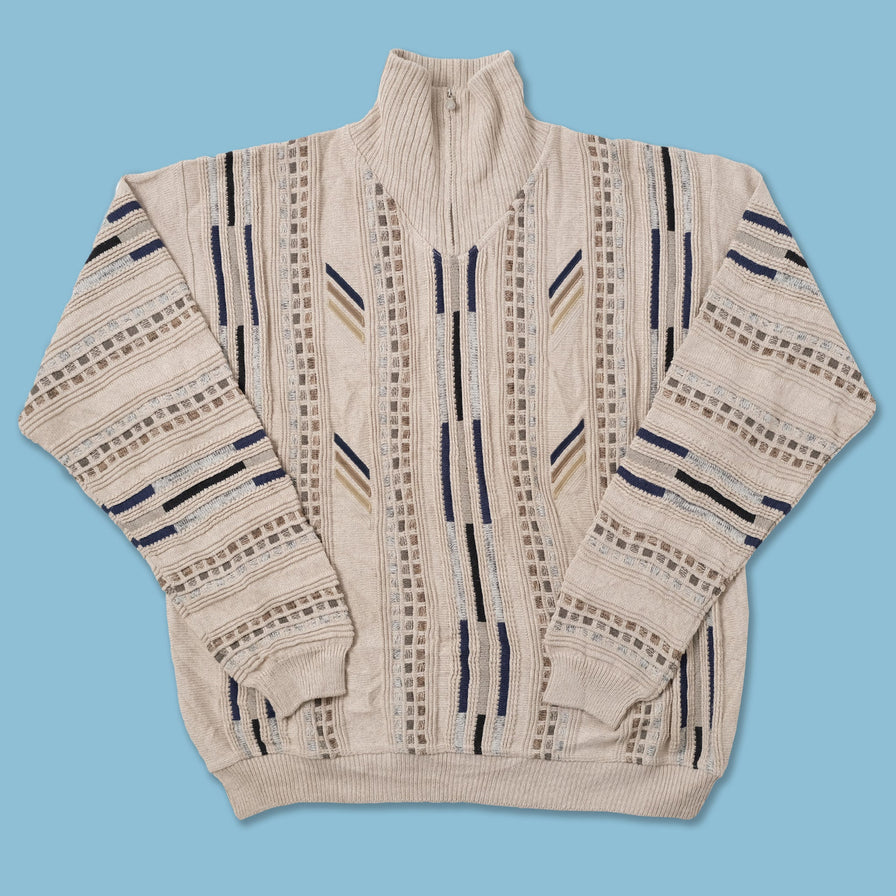 Vintage Coogi Style Q-Zip Sweater XLarge 