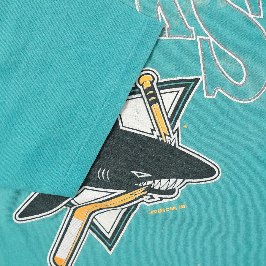 Vintage 1991 San Jose Sharks T-Shirt Medium / Large 