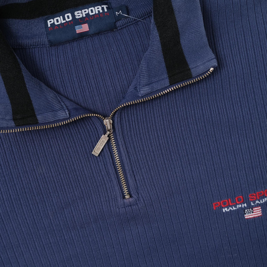 Vintage Polo Sport Q-Zip Sweater Medium 