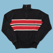 Vintage Polo Ralph Lauren Q-Zip Knit Sweater Medium 