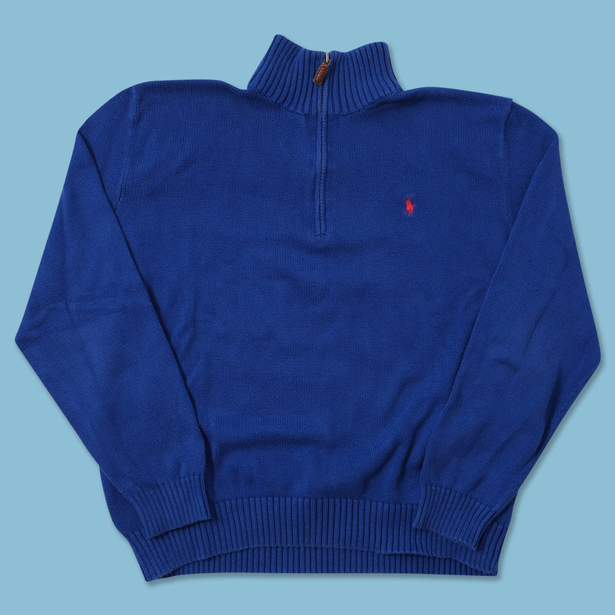 Vintage Polo Ralph Lauren Q-Zip Knit Sweater XLarge 