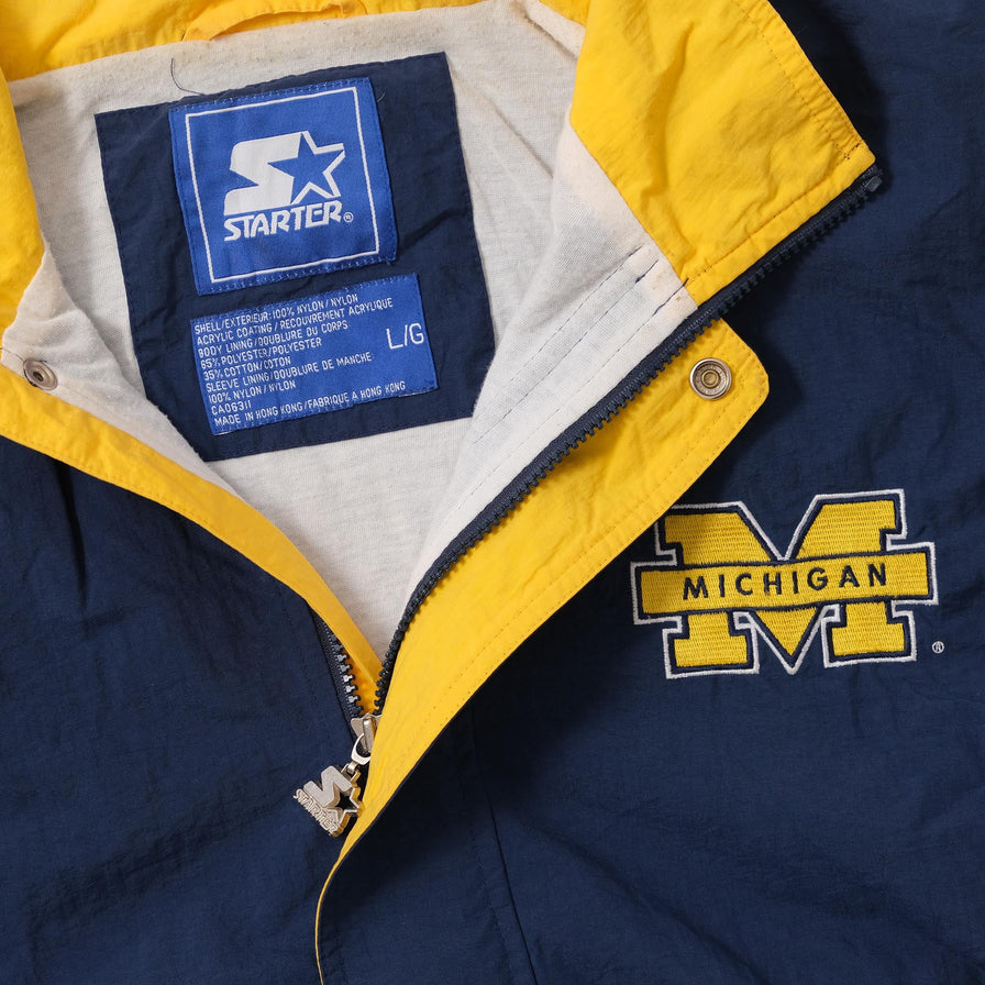 Vintage Starter Michigan Wolverines Light Jacket Large 