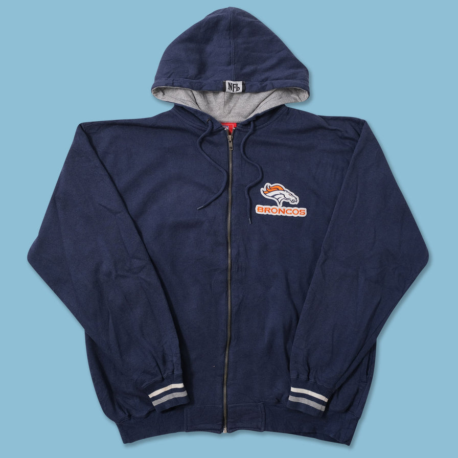 Vintage Denver Broncos Zip Hoody Large 