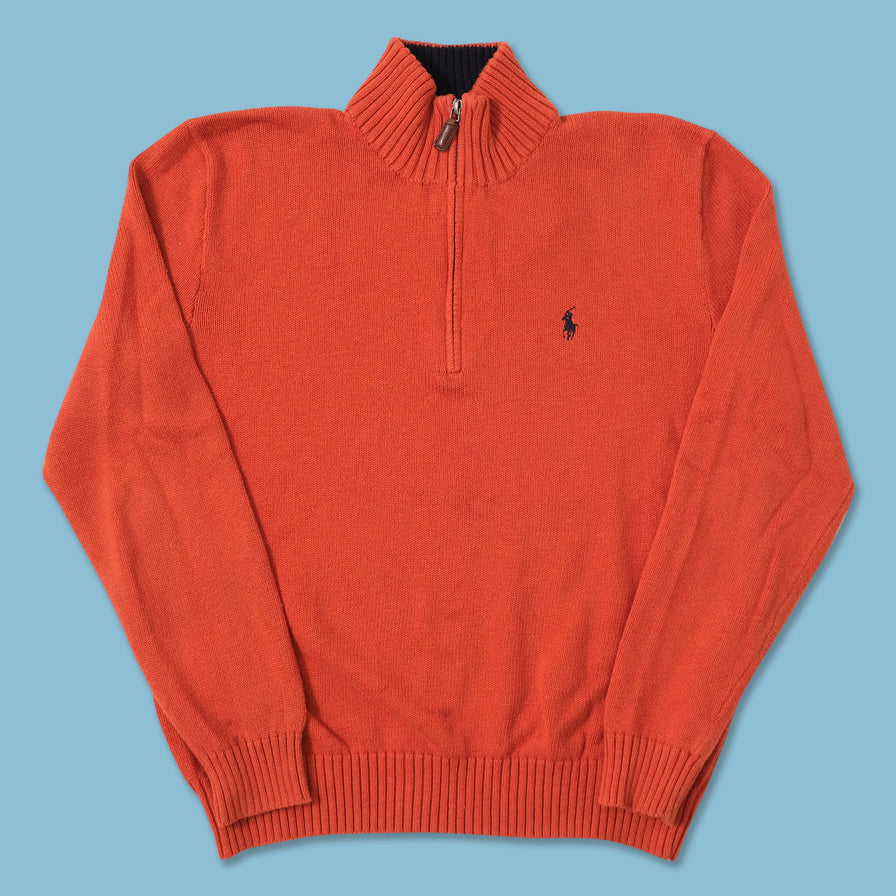 Vintage Polo Ralph Lauren Q-Zip Knit Sweater Medium 
