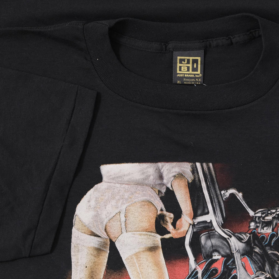 Vintage Rebel Rider Biker T-Shirt Large 