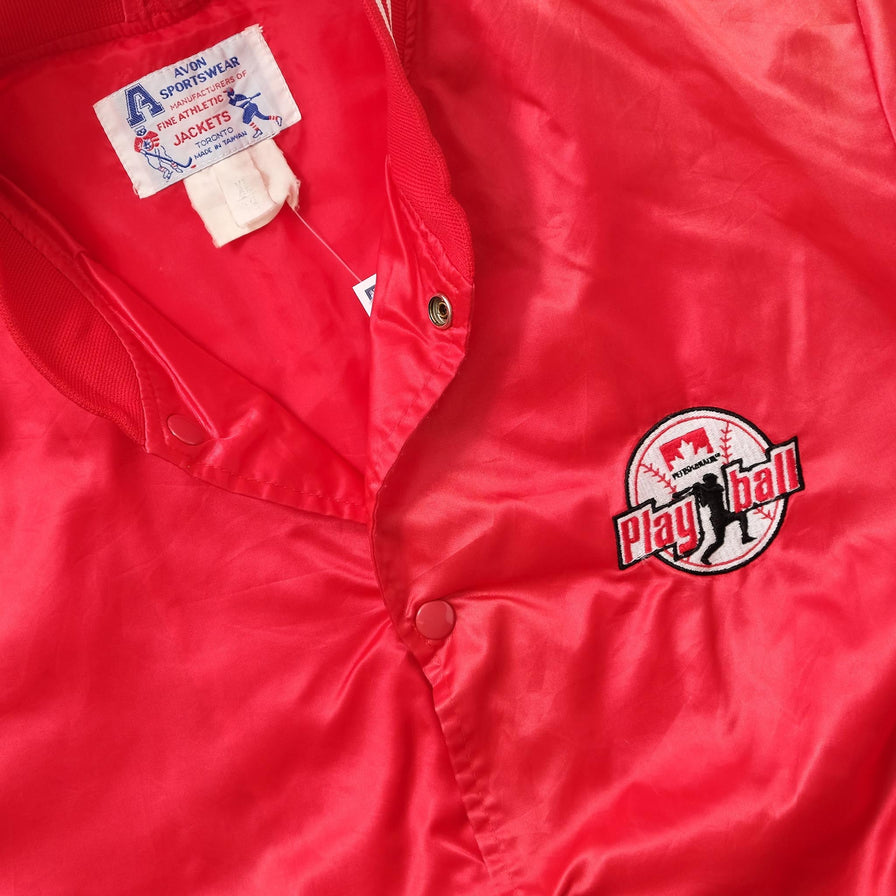 Vintage Satin Varsity Jacket XLarge 