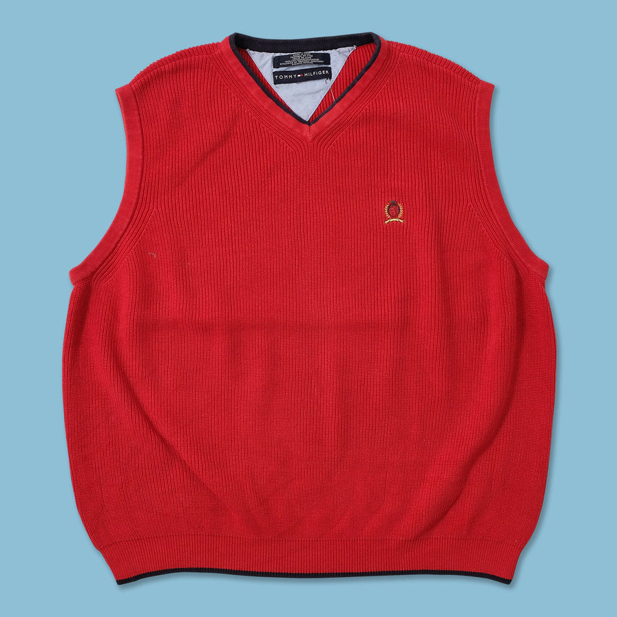 Vintage Tommy Hilifger Knit Sweater Vest Large 