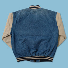 Vintage Denim Varsity Jacket XLarge 