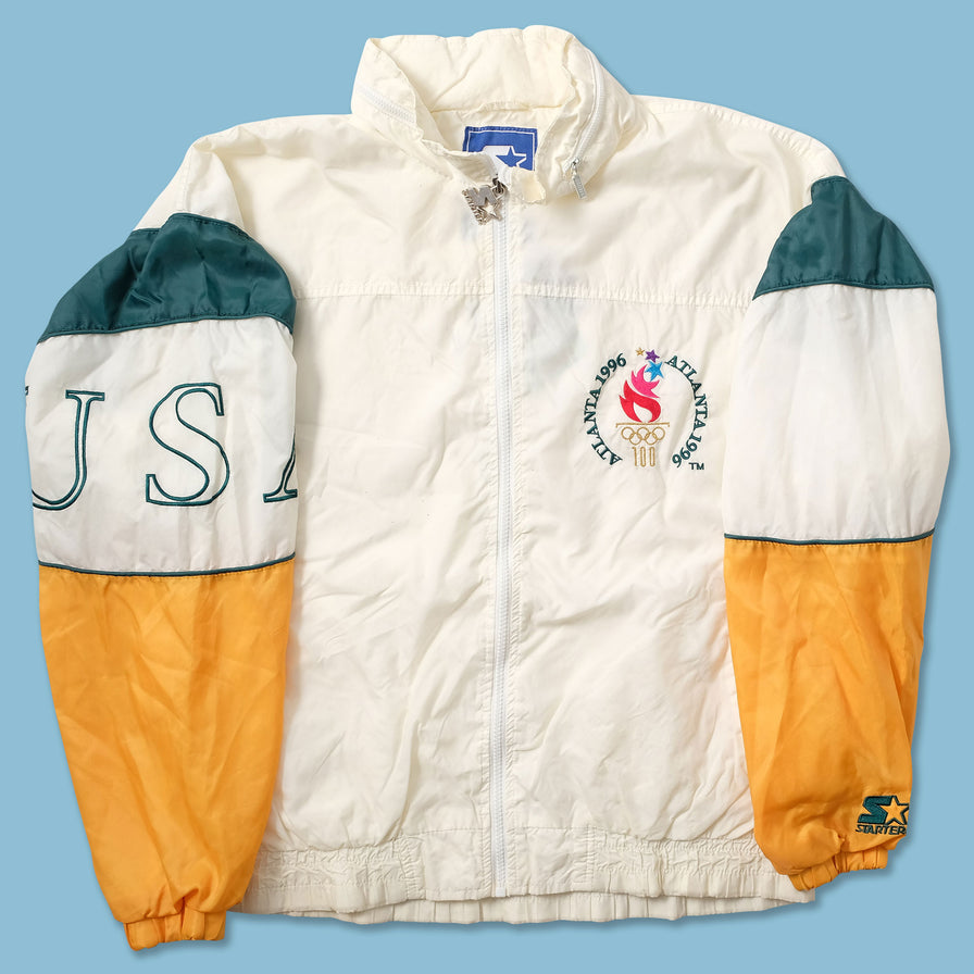 1996 Starter Atlanta Olympics Track Jacket Medium - Double Double Vintage
