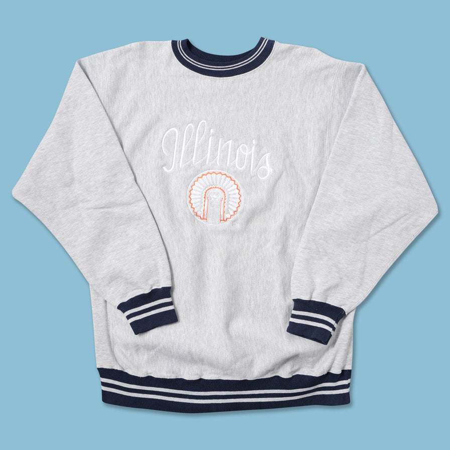 Vintage Champion Illinois Sweater XLarge 