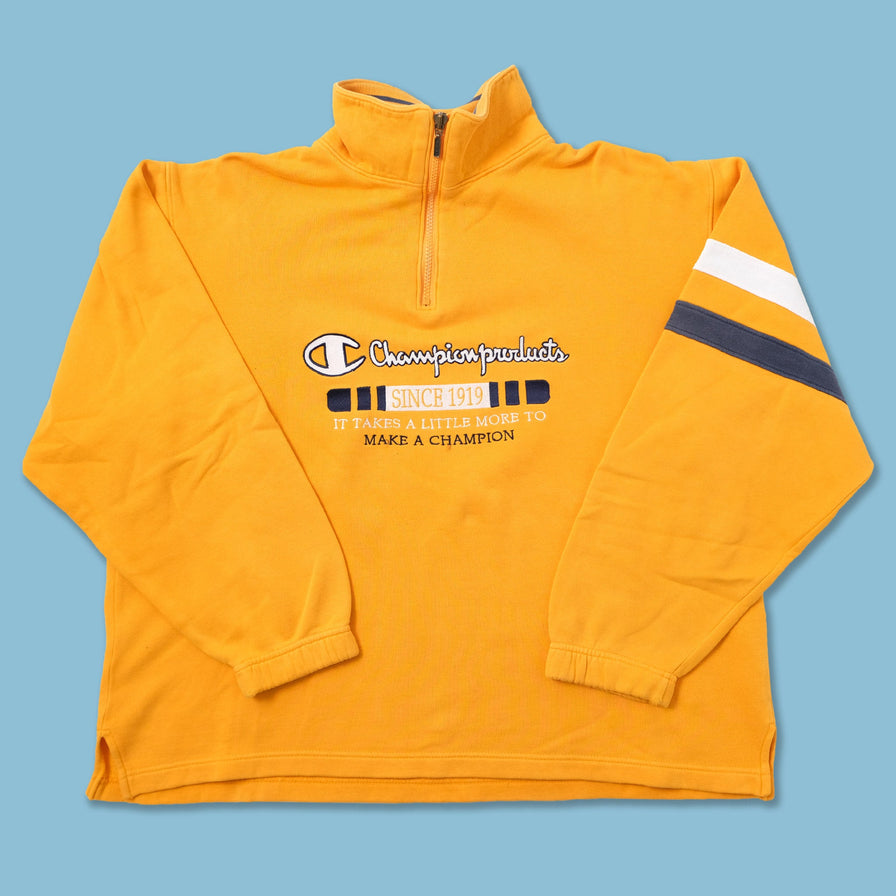 Vintage Champion Q-Zip Sweater Medium 
