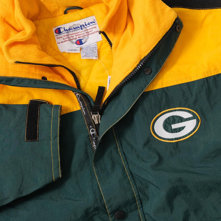 Vintage Champion Green Bay Packers Padded Jacket Large 