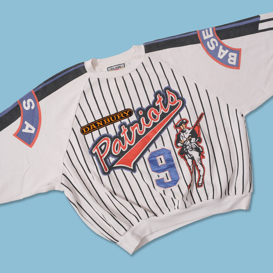 Vintage Danbury Patriots Baseball Sweater Large 