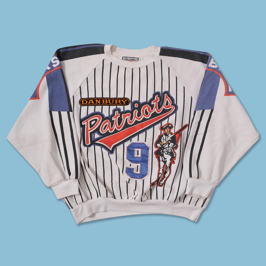 Vintage Danbury Patriots Baseball Sweater Large 