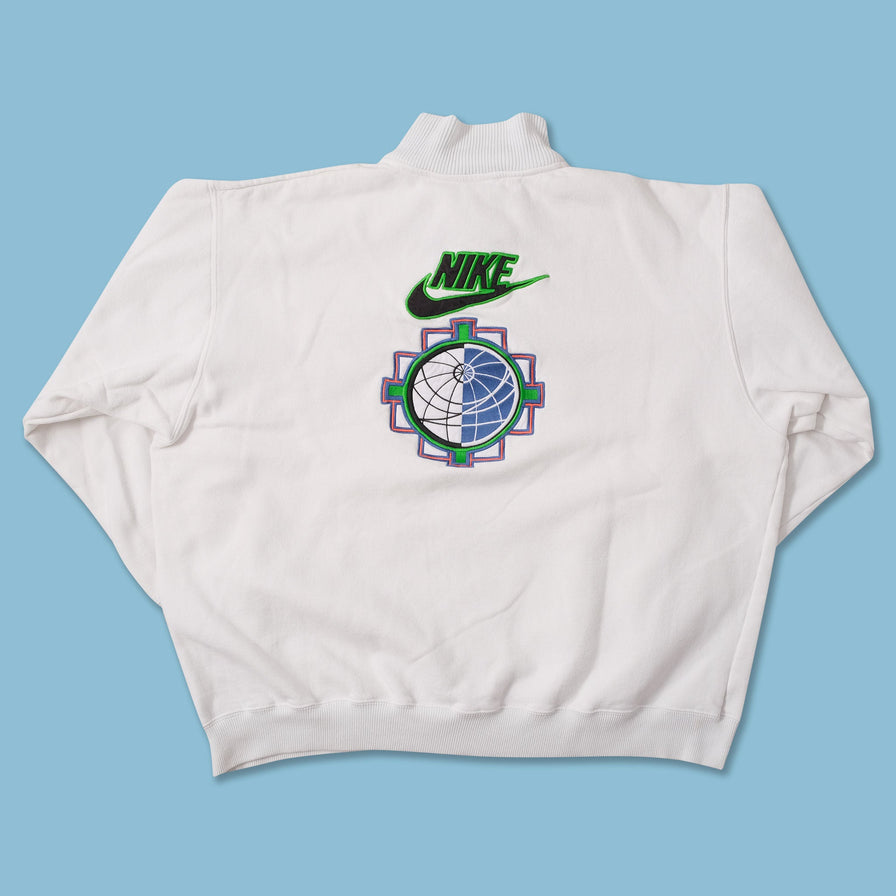 Vintage Nike International Q-Zip Sweater XLarge 