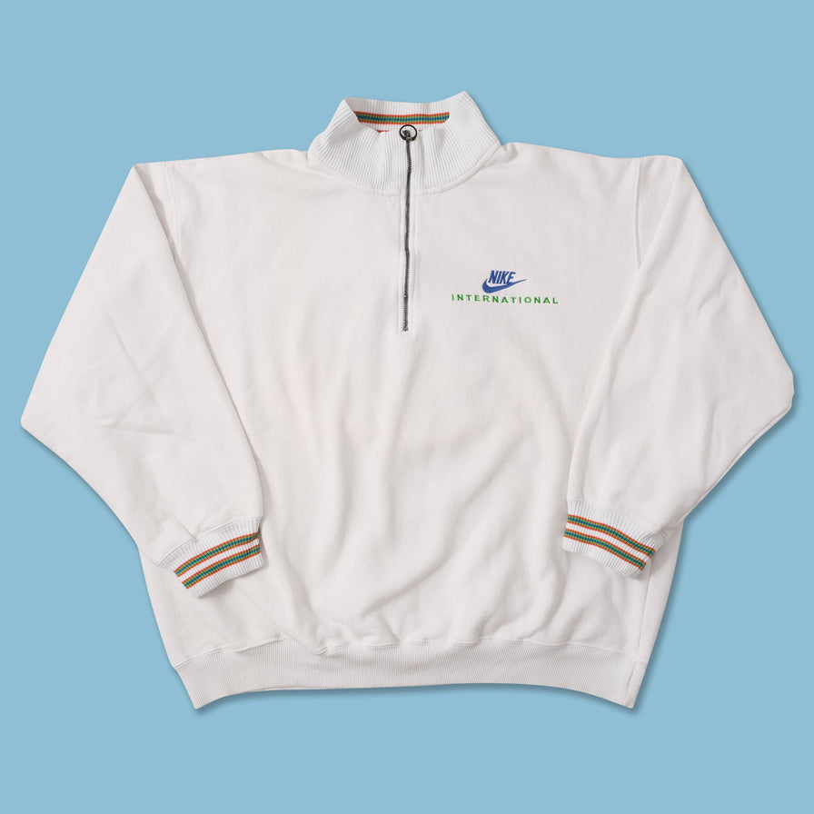 Vintage Nike International Q-Zip Sweater XLarge 