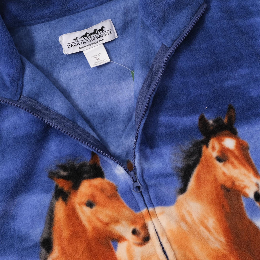 Vintage Women's Horse Fleece Jacket XSmall 