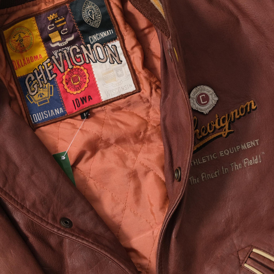 Vintage Chevignon Leather Jacket Small 