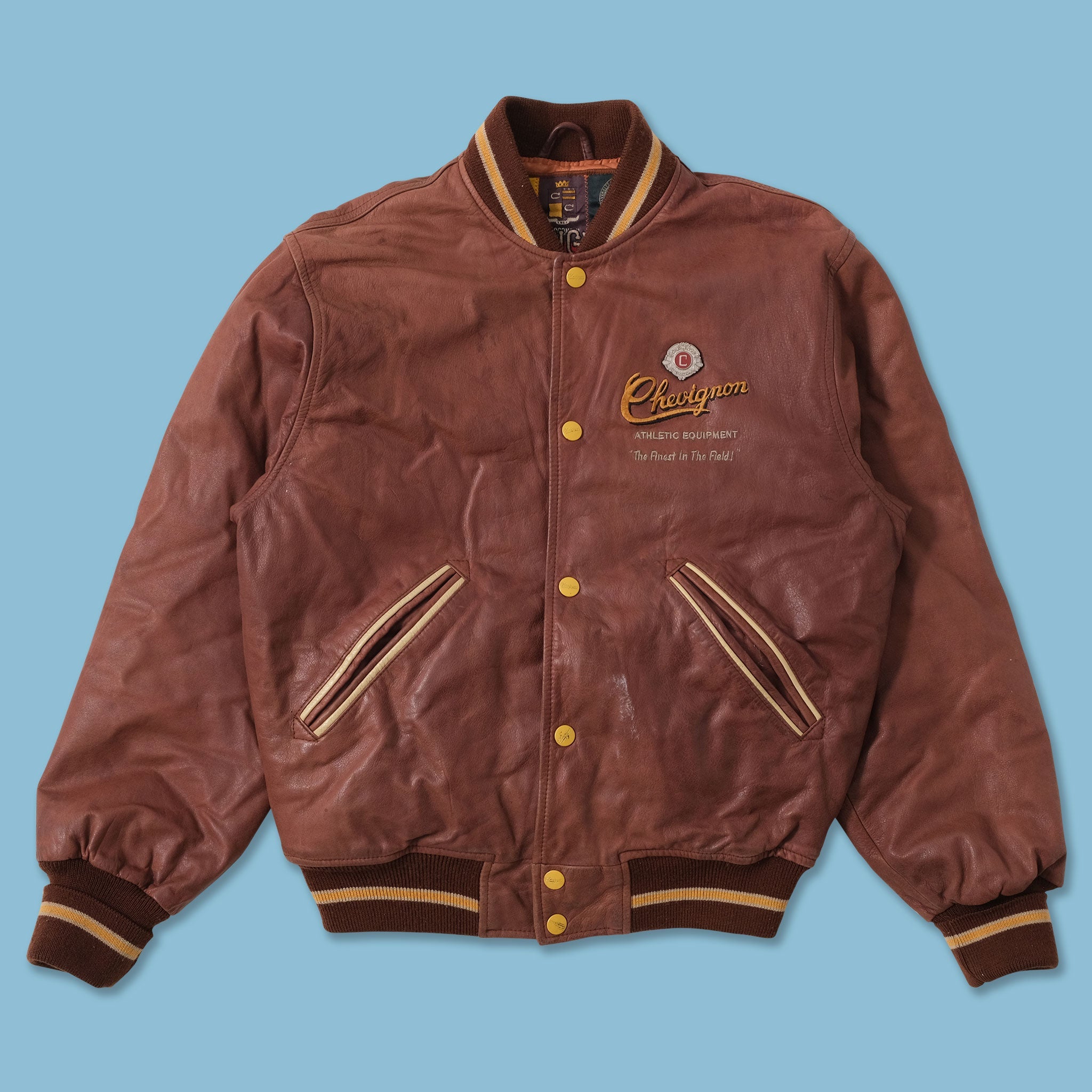 Vintage Chevignon Leather Jacket Small kaufen – Double Double Vintage