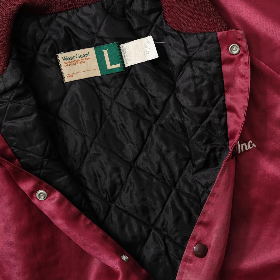 Vintage Satin Varsity Jacket Large 