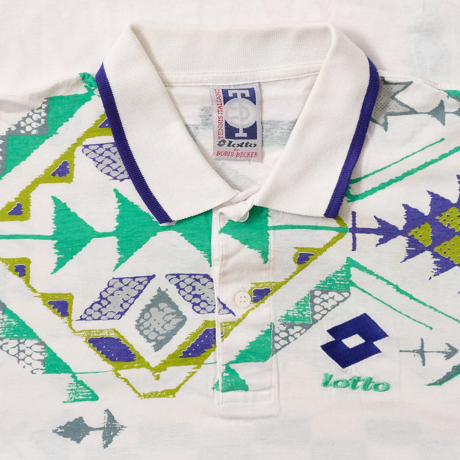 Vintage Lotto Boris Becker Polo Medium 