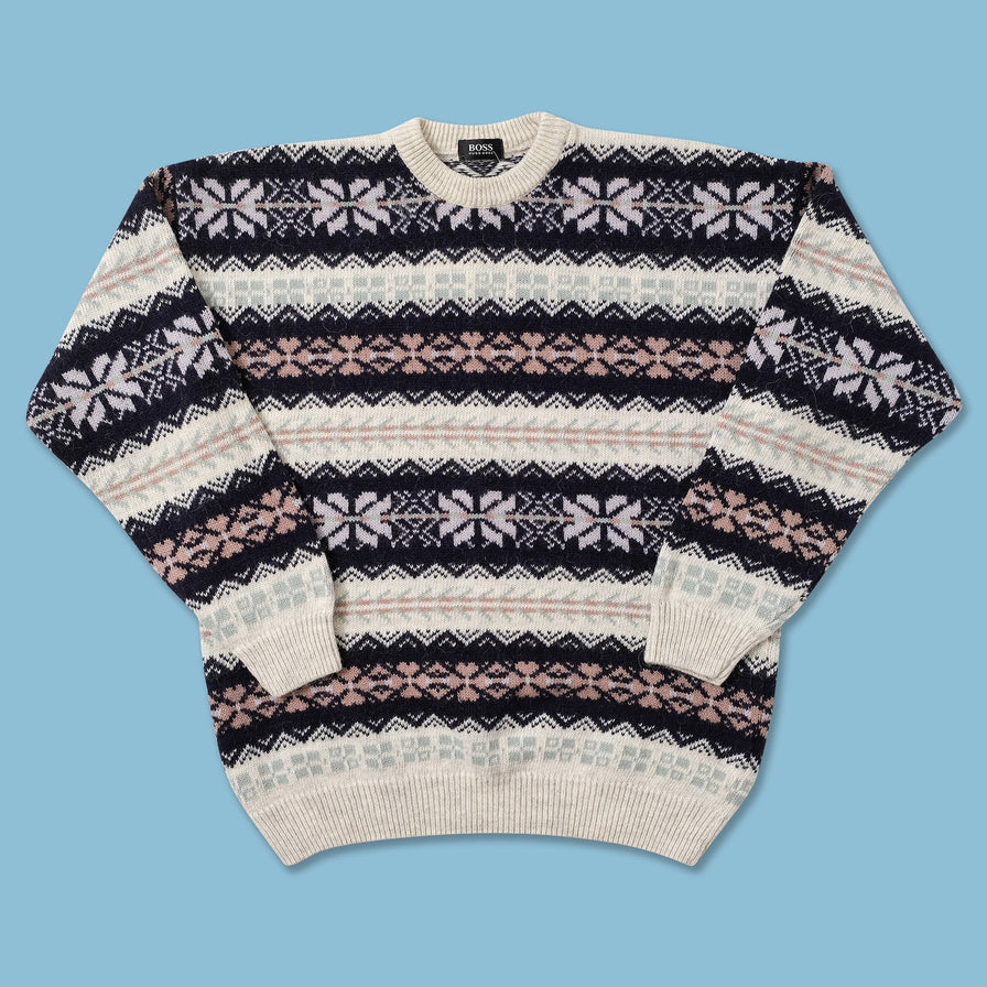 Vintage Hugo Boss Knit Sweater Large 