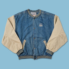 Vintage Denim Varsity Jacket XXL 