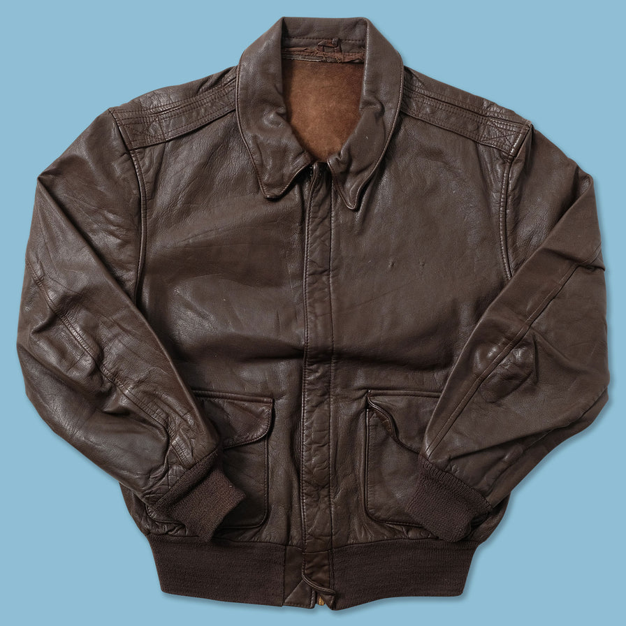 Vintage Flight Leather Jacket Small - Double Double Vintage